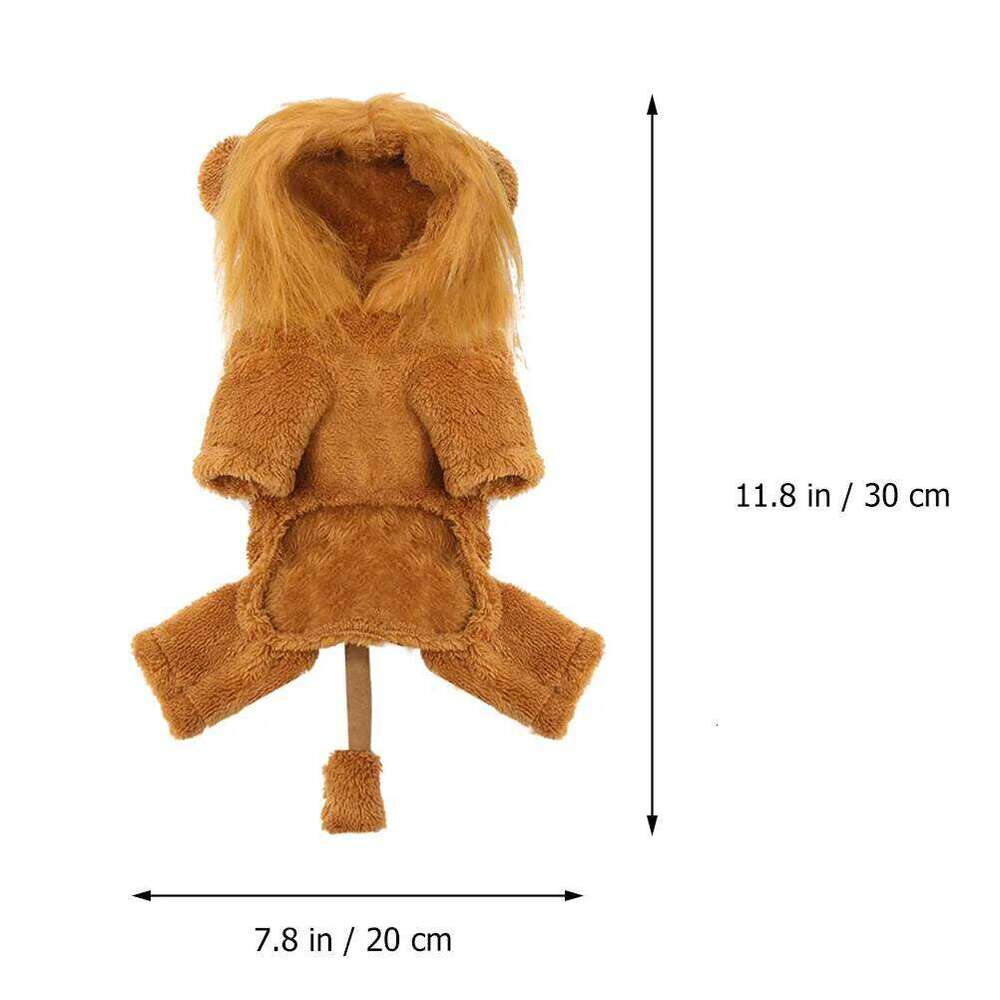 Lion Clothes Halloween Costume Dog Flannel Supplies Apparel Durable Practical Use Christmas Photo Pet Keeper