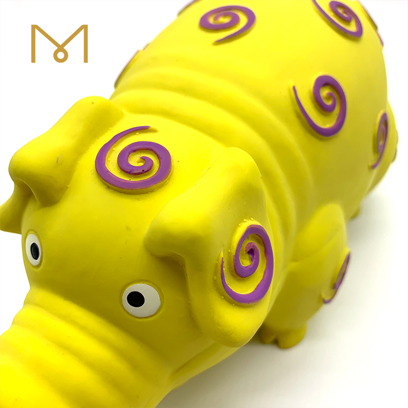 Latex Squeaky Pig Dog Toys Eco Friendly Natural Rubber Squeeze Grunting Oinks Dog Toys 1pc/Pack