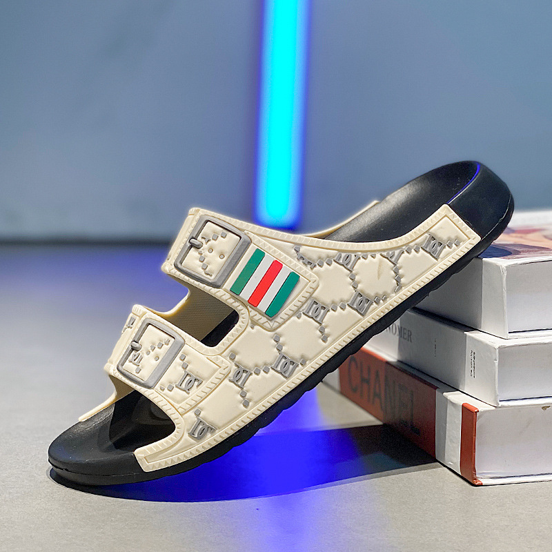 designer sandals, flip-flops, men's high-end luxury edition, home wear for going out, fashionable Korean style indoor cool flip-flops, Free shipp