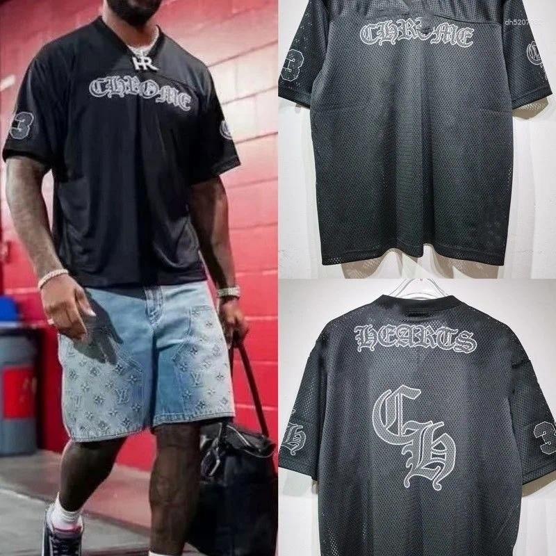 Men's T Shirts Mens Men Mesh Tshirt Vintage Graphic Print Quick Drying Breathable Streetwear Hip Hop Summer Vneck Loose Sports
