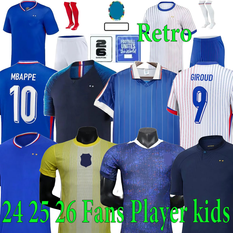 16-4XL 24 25 26 french club MBAPPE GRIEZMANN soccer jerseys 2025 GIROUD TCHOUAMENI DEMBELE M. CAMAVINGA MAIGNAN FOFANA Maillot de foot Maillots Men kids kit Retro