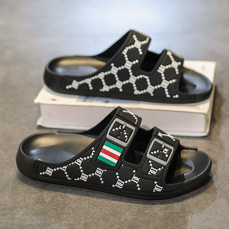 designer sandals, flip-flops, men's high-end luxury edition, home wear for going out, fashionable Korean style indoor cool flip-flops, Free shipp