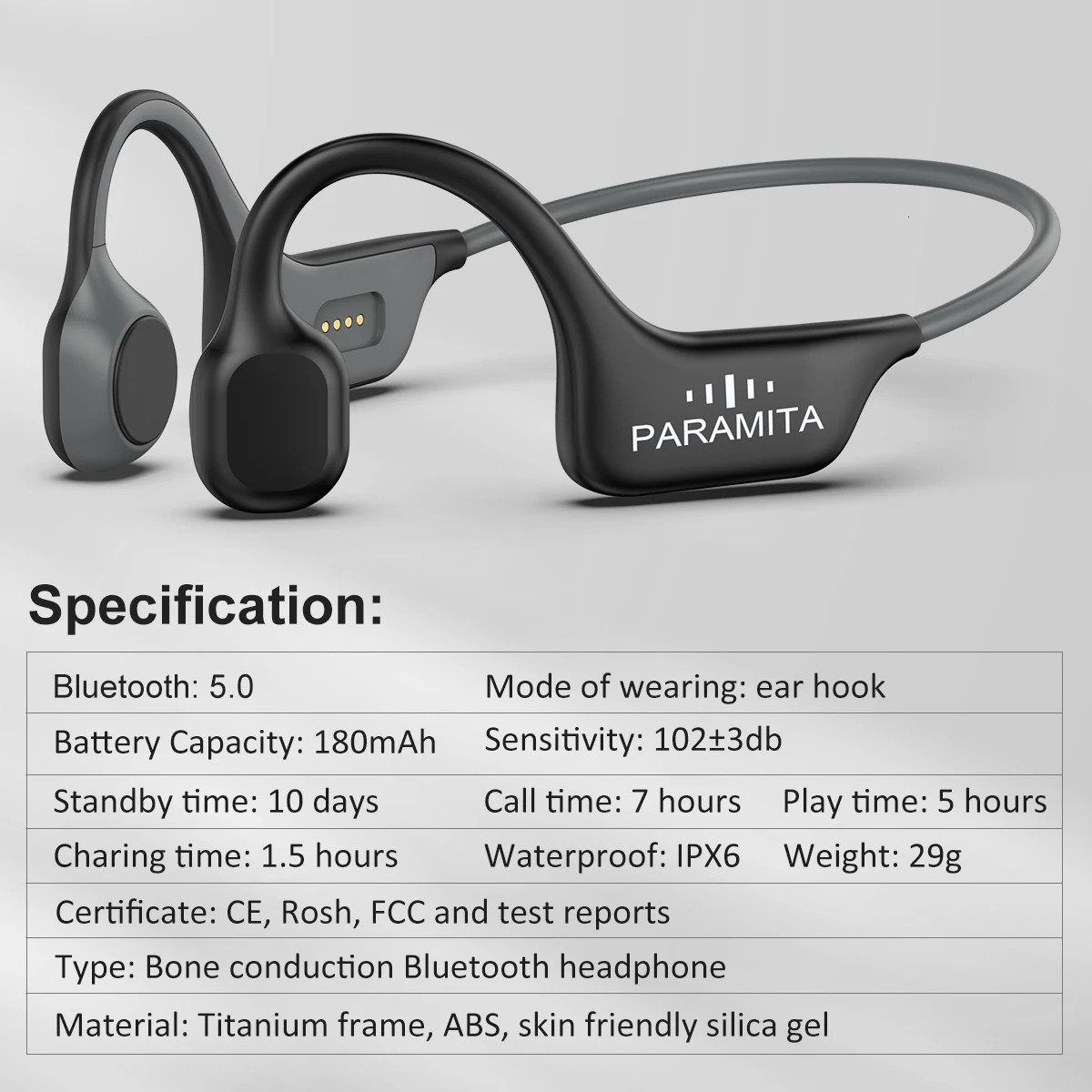 2024 Classic DG08 Bone Conduction Headphone Wireless Bluetooth Headset with MIC BT 5.3 Waterproof for Sport Running Workouts 250609