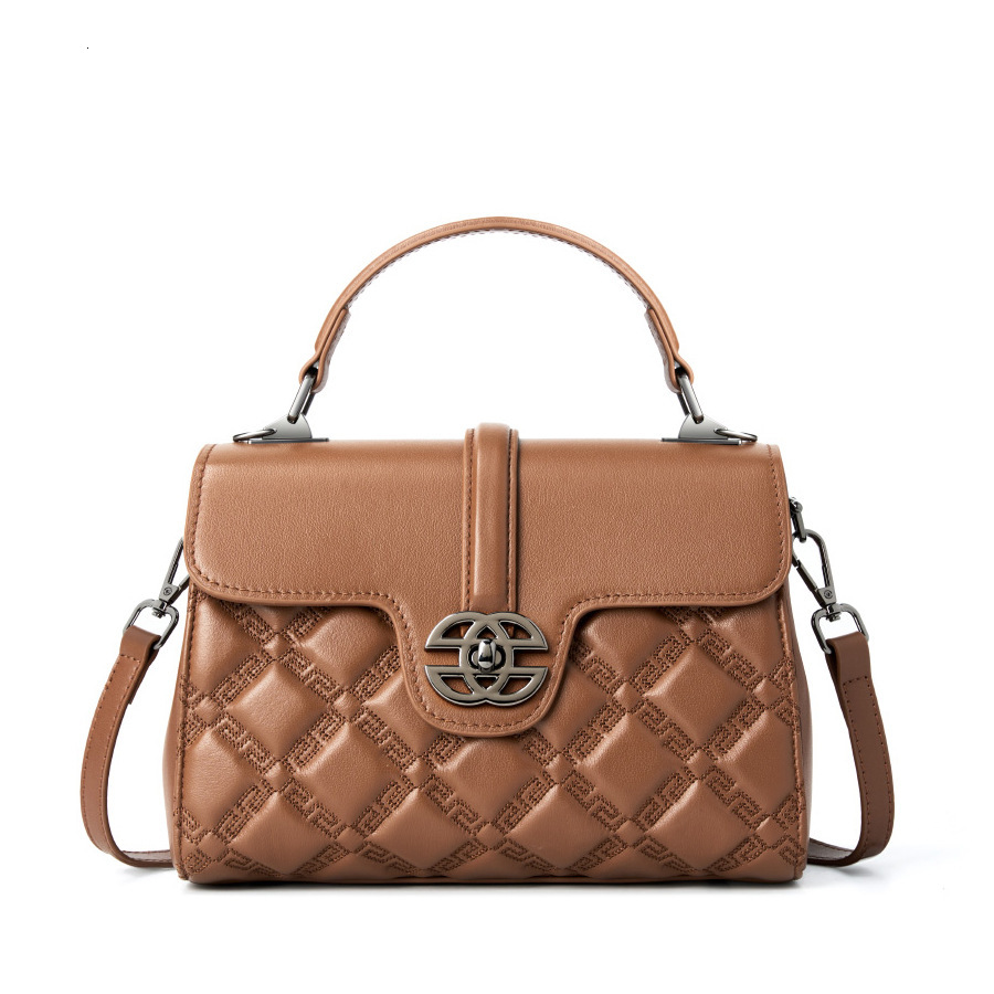 Free Shipping Designer Genuine Leather Women's Bag 2025 New Commuter Bag Large Capacity Mother Bag Single Shoulder Crossbody Bag Fashionable High