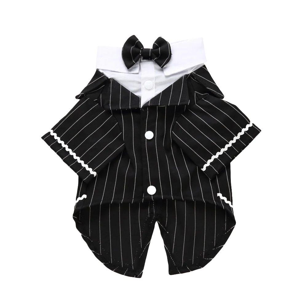 Pet Dog Tuxedo Fashionable Clothes Apparel Dress Puppy Formal Clothing Costume Suit 250609