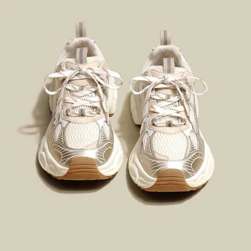 White Sneakers Women Flats Shoes Lace Up Vulcanized Shoes Female Mesh Wedge Platform Casual Zapatillas Mujer M250609