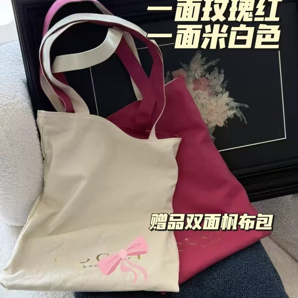 Designer Reversible Women Lady Canvas Classic Double-sided printed Letters Beach Casual Handbag for Travelling Shopping Gym Eco-friendly Bag