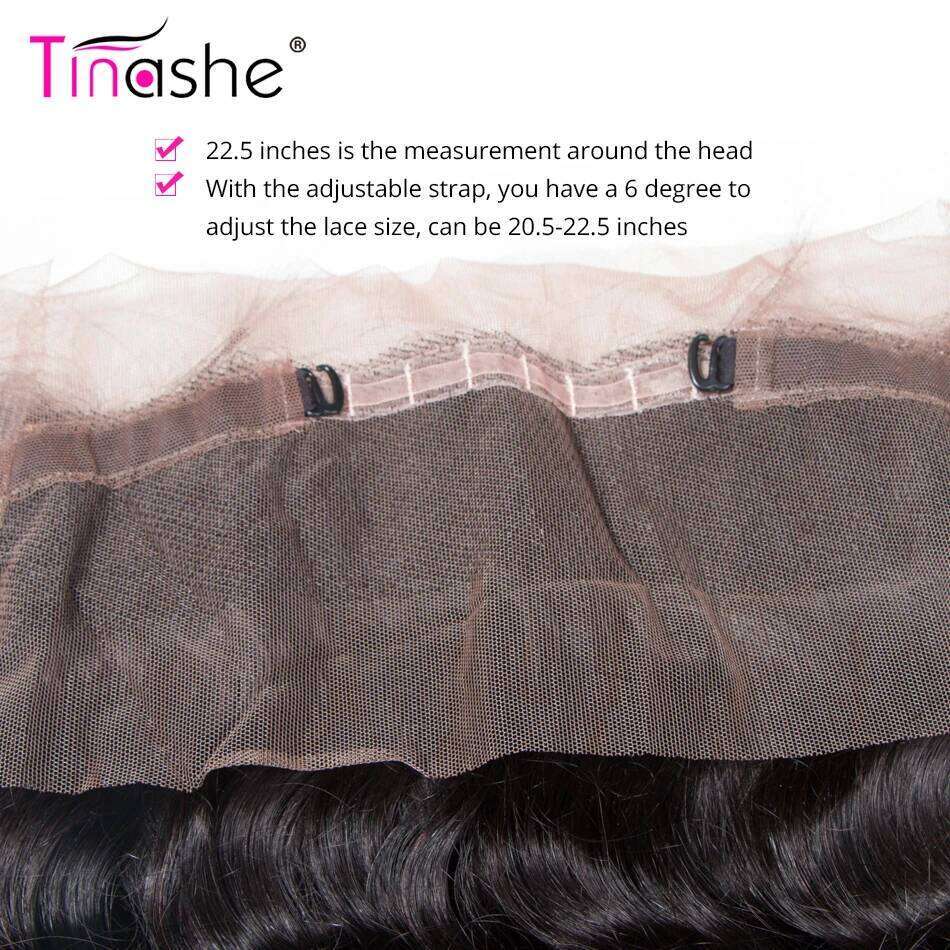 Tinashe 360 Lace Frontal 2 3 Remy Peruvian Hair Loose Deep Wave Bundles With Closure