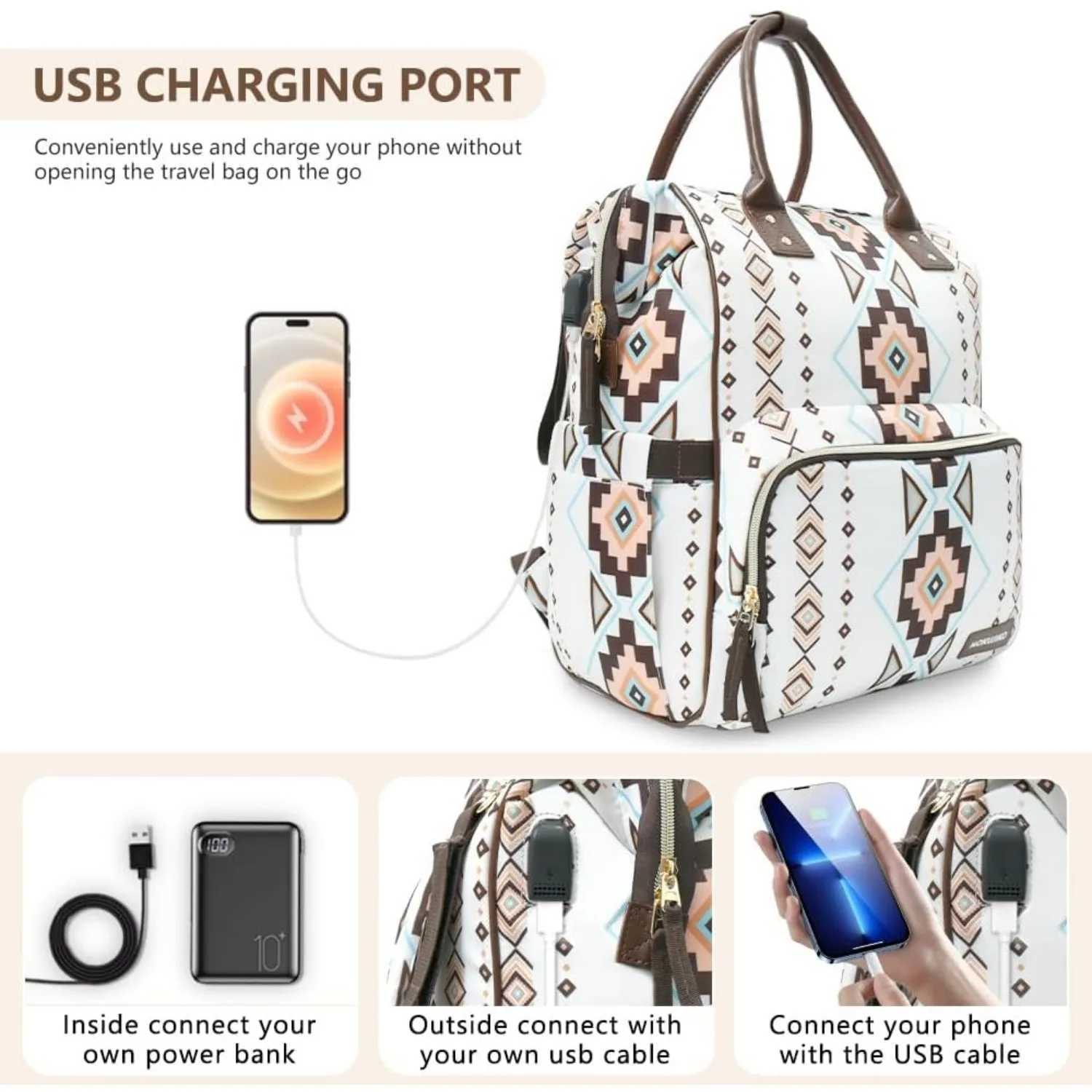 Large capacity multifunctional travel bag diaper bag portable mother and baby bag with insulation bag and pacifier box y250609K9YD