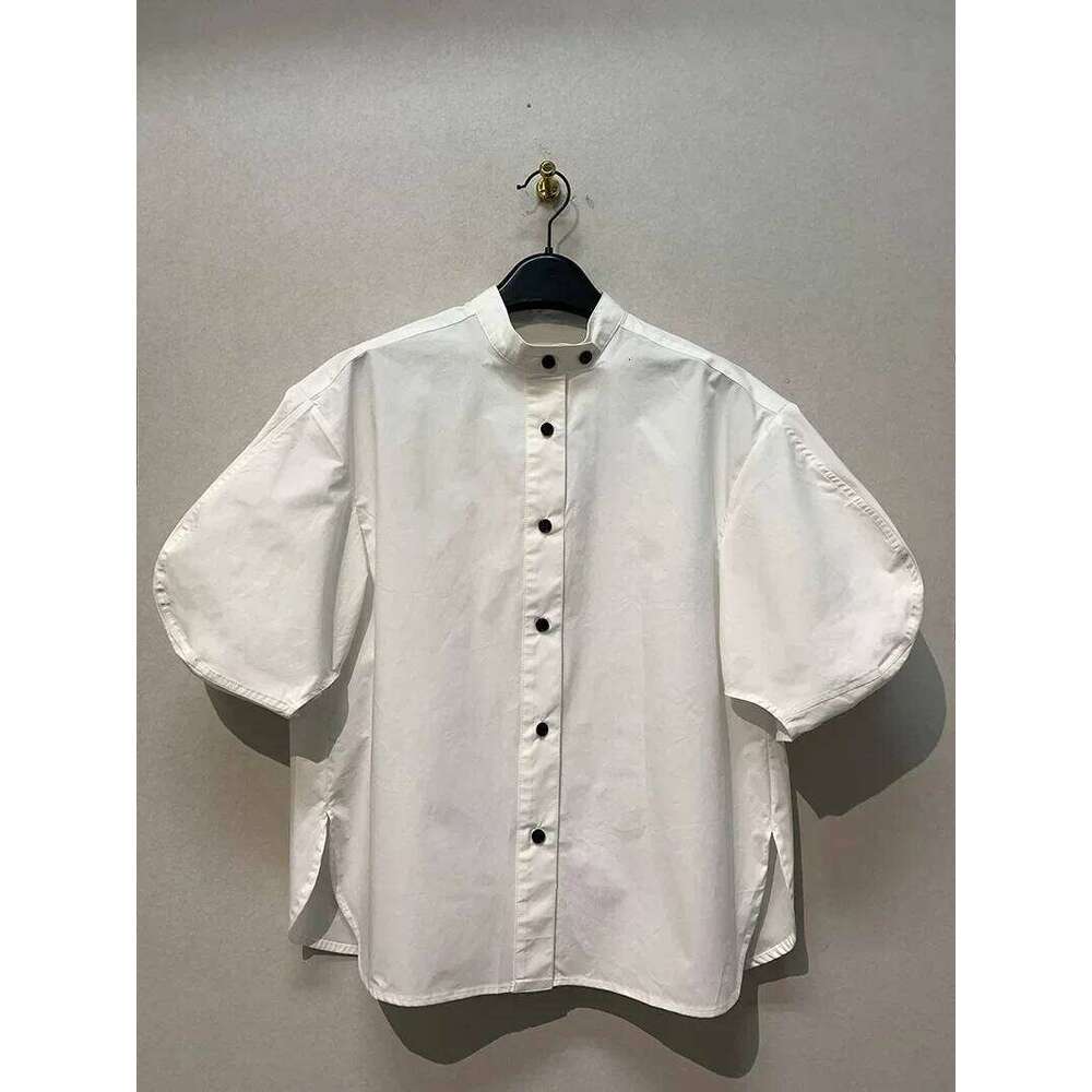 Neploe French Style Single Breasted Shirt Japanese Chic Romantic Women Top Spring Loose Thin Stand Collar Blusas