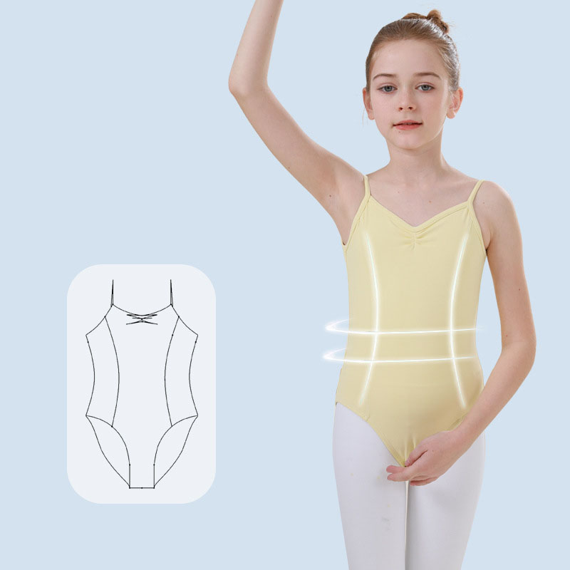 Children's Camisole Vest Nylon Ballet Leotard Girls Low Back Dance Leotard