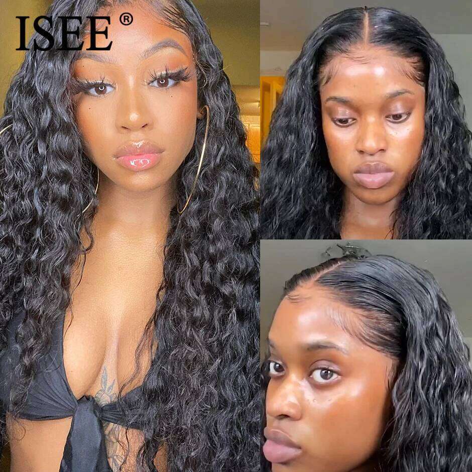 ISEE HAIR 100% Human 3/4 Extension Brazilian Deep Wave Hair Weave Bundles