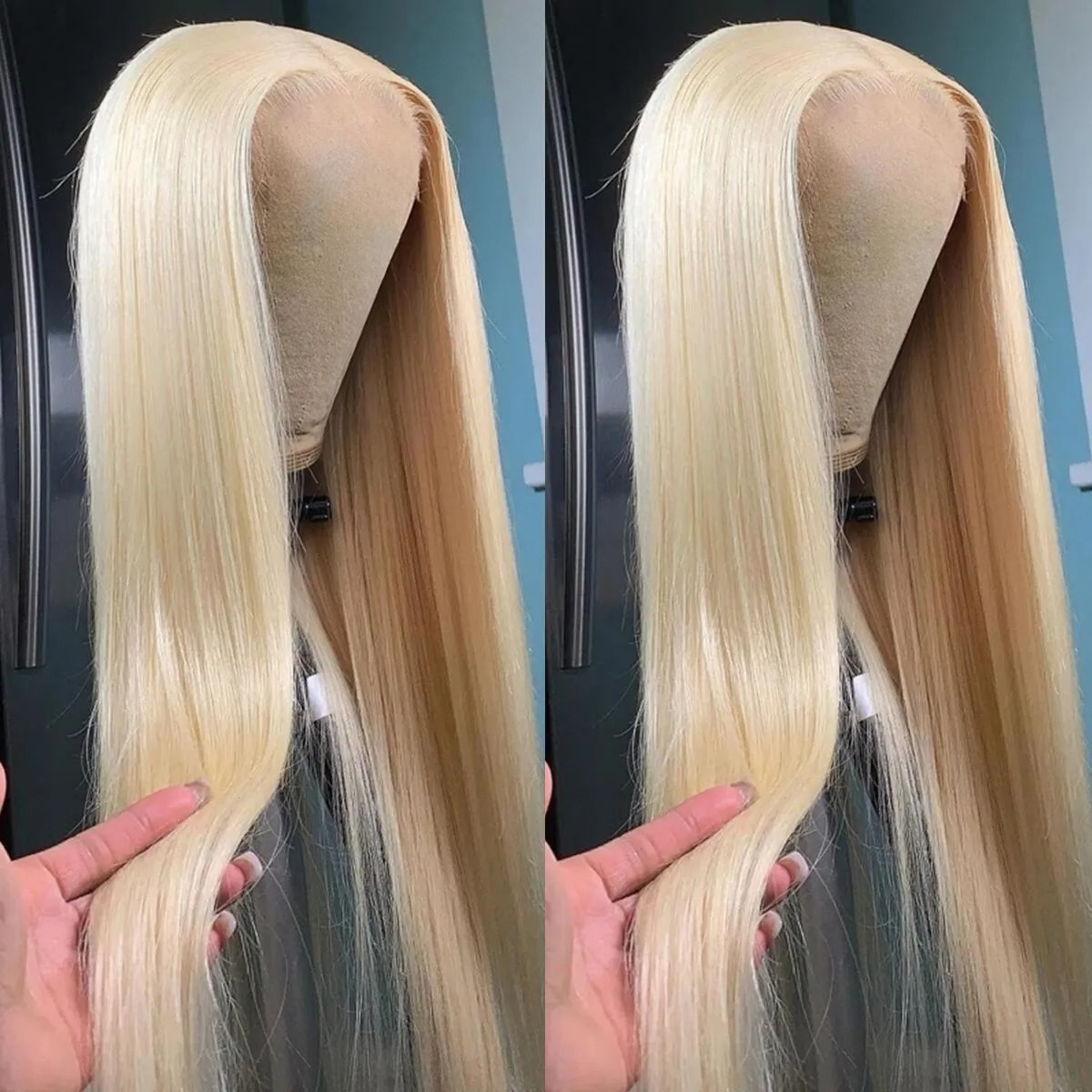 613 HD Transparent Lace Frontal Wig 13x6 Blonde Straight Human Hair Wigs For Women choice Pre Plucked Brazilian Hair Synthetic
