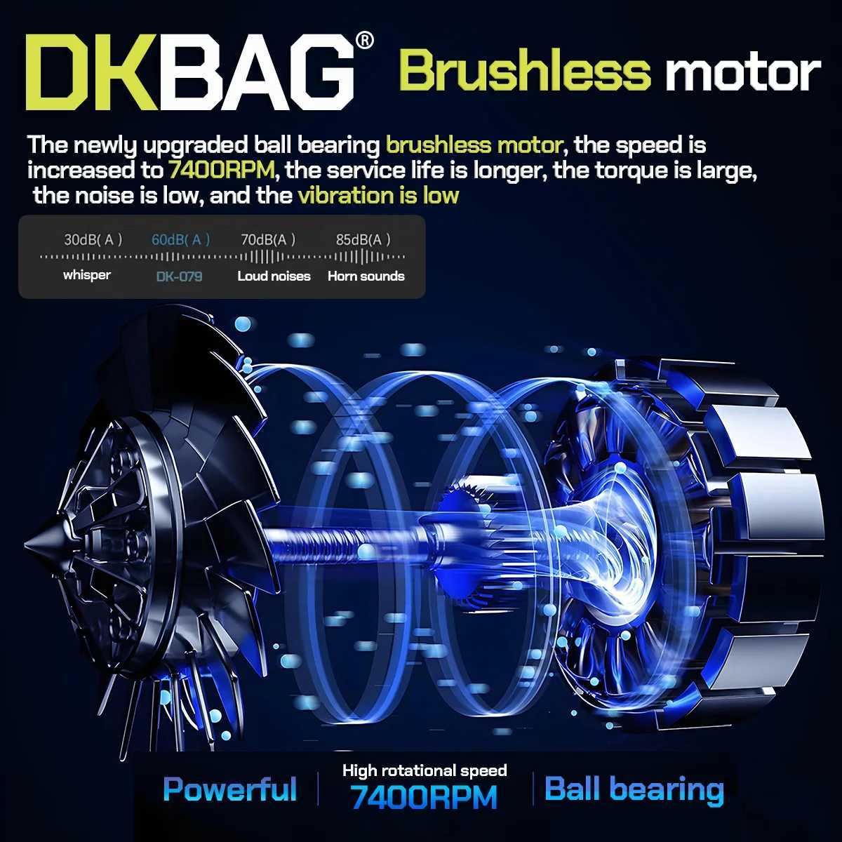Professional BRDCLIP DK-079 Brushless Motor 7200RPM All metal Electric Hair Clipper DLC FADE Blade Charging Base Ultrathin Blade W250609