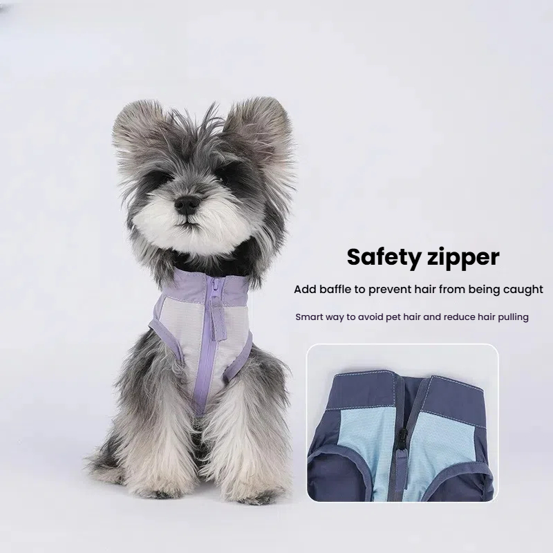 Outdoor Pet Sun Protection Vest with UPF300+ & Safety Zipper - Breathable Dog & Cat T-Shirt