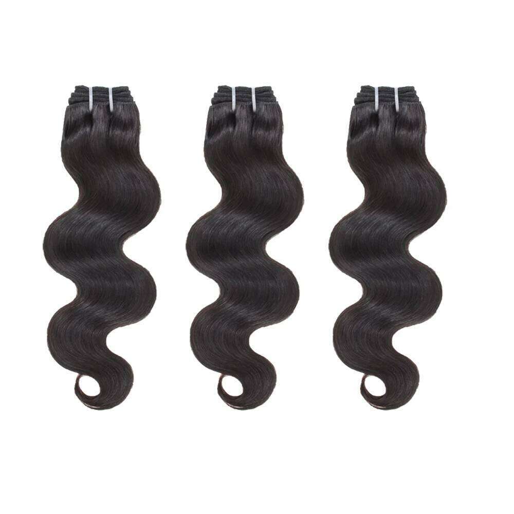 3PCS Natural Color 3 Human Hair Bundles 100% Unprocessed Body Wave