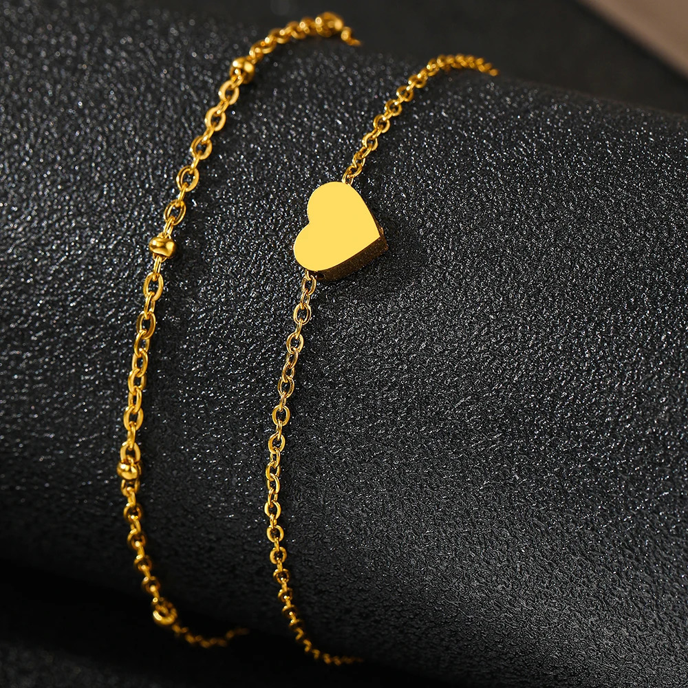 Stainless Steel Anklet Simple MultiLayer Chain Lovely Carved Delicate Anklet For Women Jewelry Party Gifts Daily Wear 250528