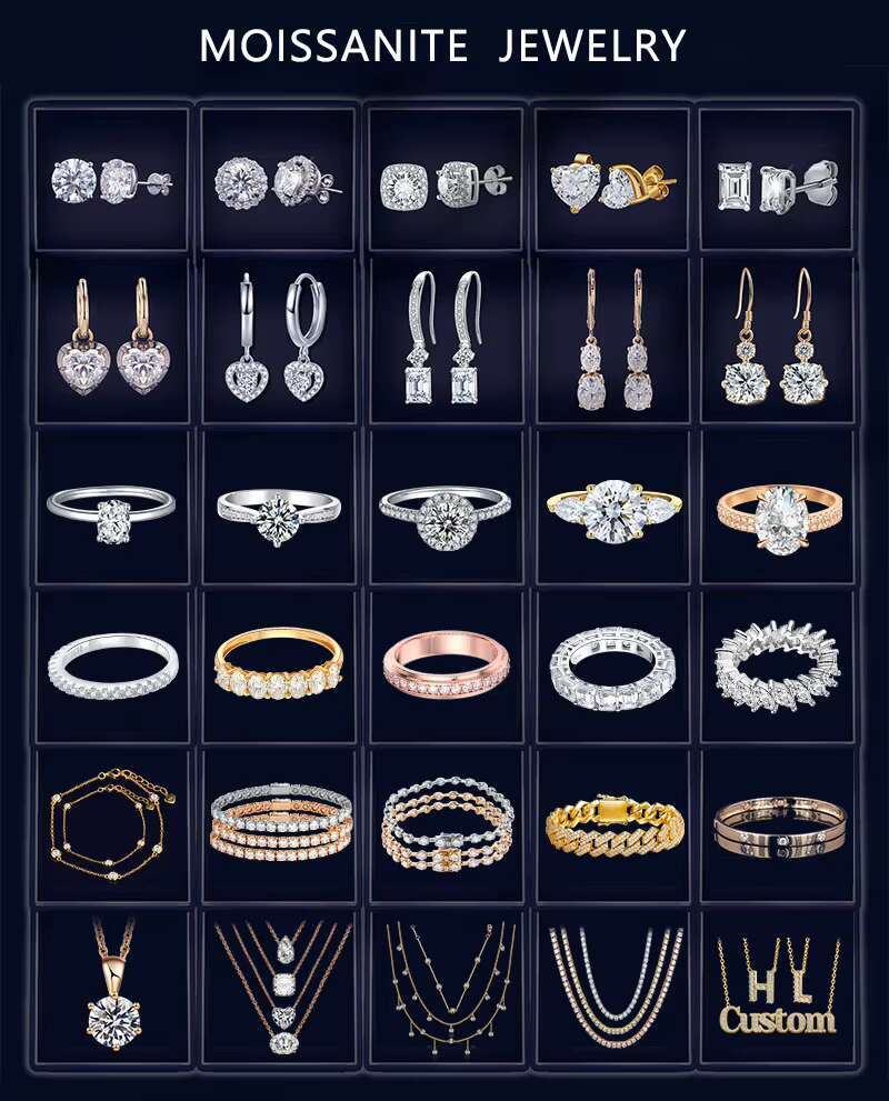 Starsgem Wholesale Bulk 10k Yellow Gold Emerald Eternity Tennis Vvs Mossanite Moissanite Diamond Hip Hop Ring