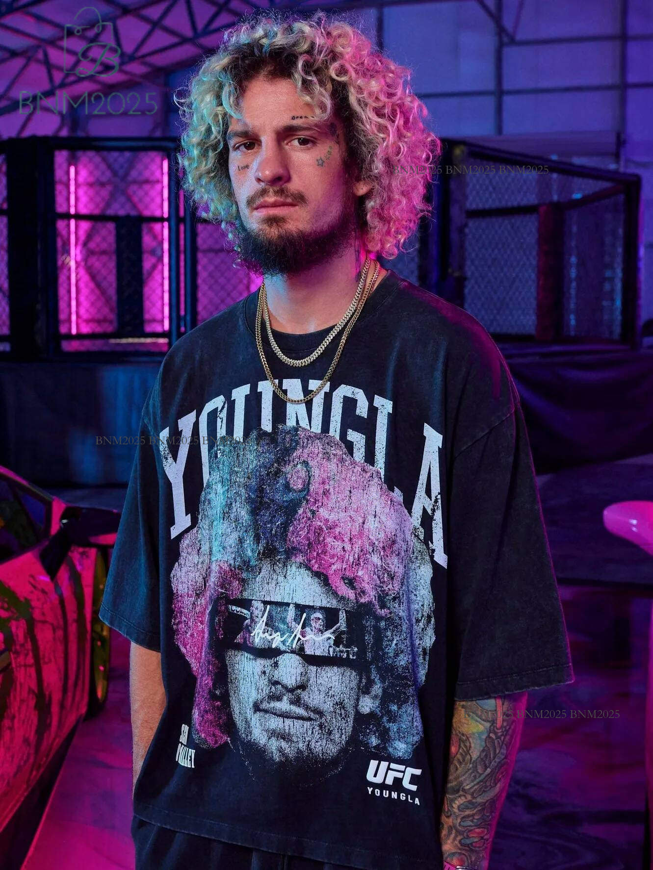 YungLa Shirts Designer T Shirt American Men's Oversized Young La T-Shirt For Fitness Fitness Cotton Round Neck LaYoung Shirt Short Sleeved Training Shirt S-2Xl edf