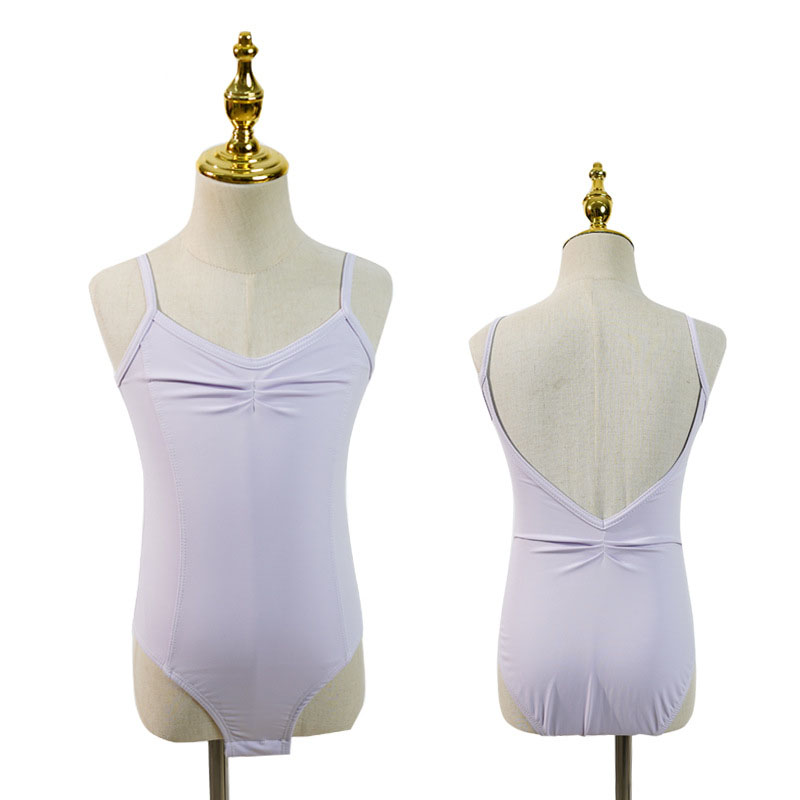 Children's Camisole Vest Nylon Ballet Leotard Girls Low Back Dance Leotard