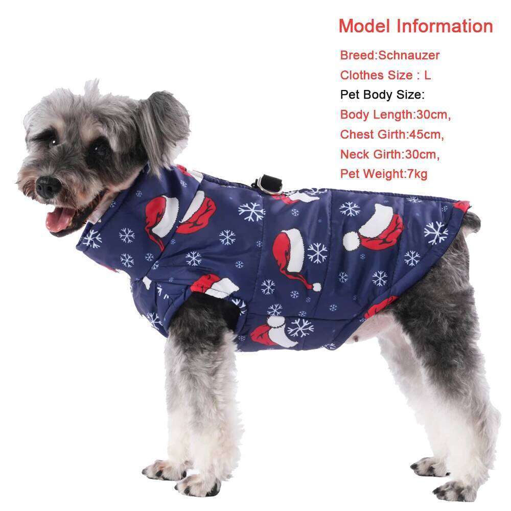 Christmas Clothes For Small Medium Dogs et Cats Vest Winter Warm Coat New Year Festival Costume Puppy Apparel Pet Outfits