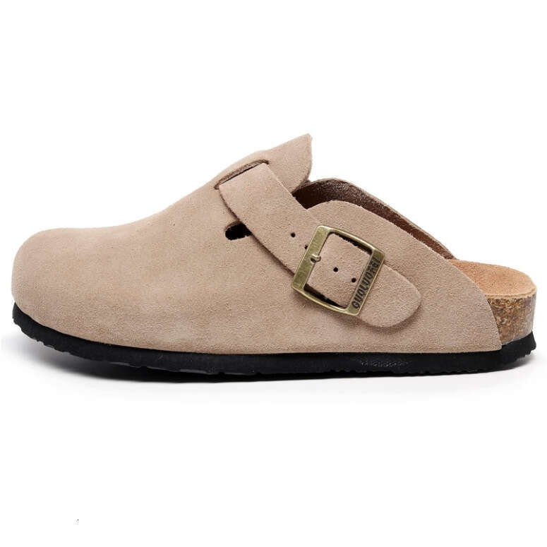 Women's Adjustable Buckle Classic Cork-Like Non-Slip Waterproof Home Sandals with Arch Support