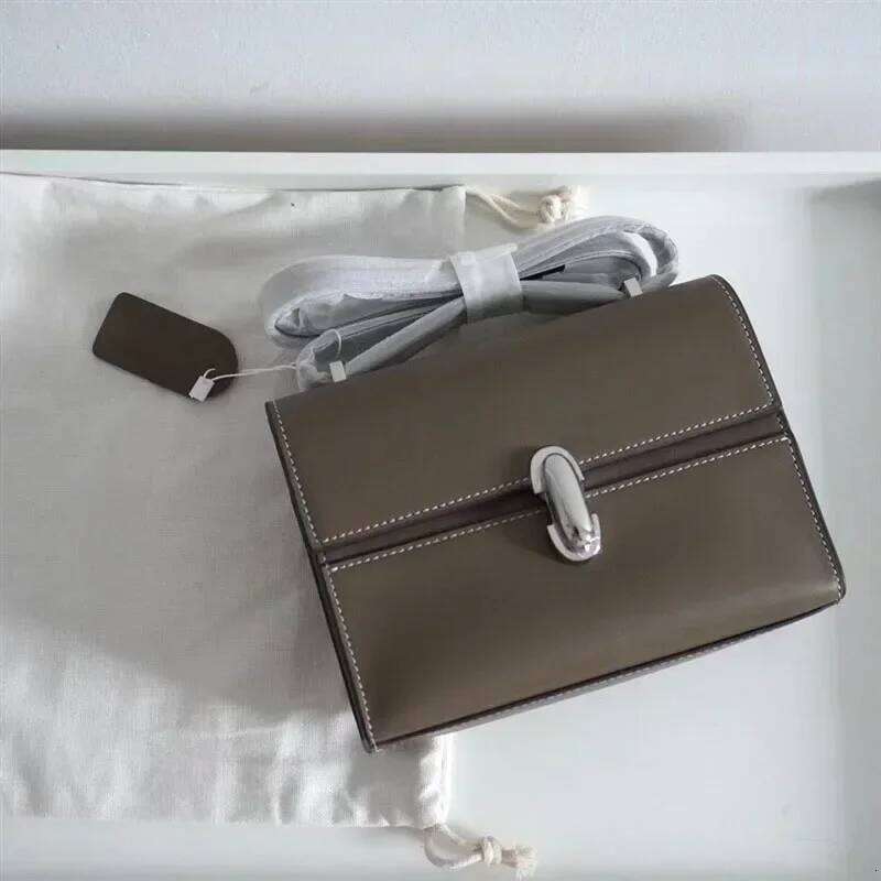 2024 Genuine Leather Retro Niche Suede Frosted Flip Small Square Handbag