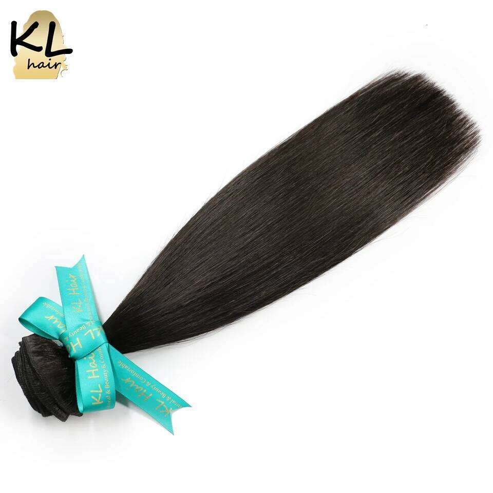 KL Brazilian Straight 3 Bundles Deal 100% Human Extensions Remy Hair Weave Natural Black Color 3Pcs/Lot Double Weft