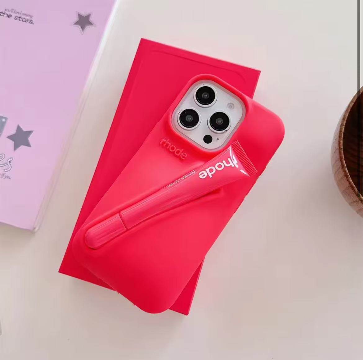 Autumn Limited Edition Rhode Lip Gloss Holder Soft Silicone Lipstick Phone Case For IPhone 16 15 14 13 12 11 Pro Max Plus Cover