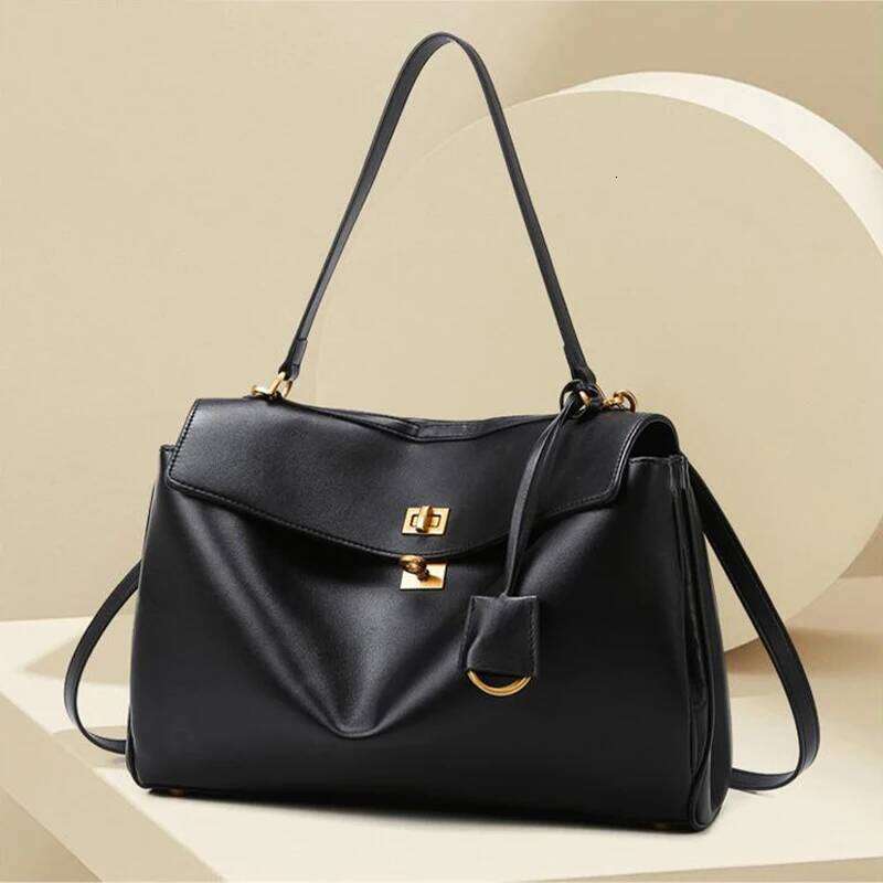 Genuine Leather Crocodile Pattern Brand Tote Bag Black Classic Fashion Gold Lock Designer New High end Shoulder Handbag bag