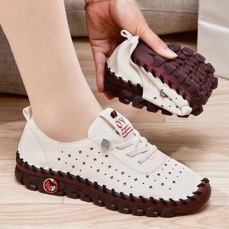 fashion 2025 Casual Men Women Plus Size Flat Perforated Breathable Upper Large Ing Style Daily Outdoor Shoes