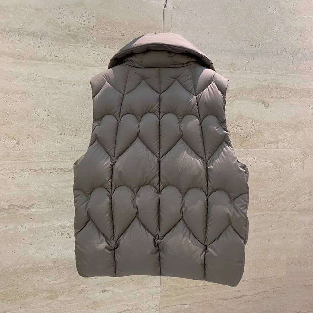 Down Vest Turn-down Collar Women Loose Outerwear Korean Style Student Coat Jacket Autumn Winter New Arrival Fashionable Tank Top