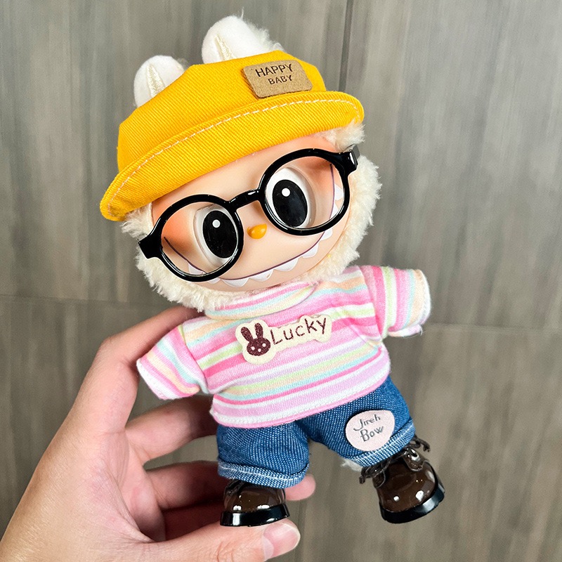 Labubu clothes a second generation 17cm labubu cloth pendant baby clothes set labubu blind box pendant in place of wearable clothes set