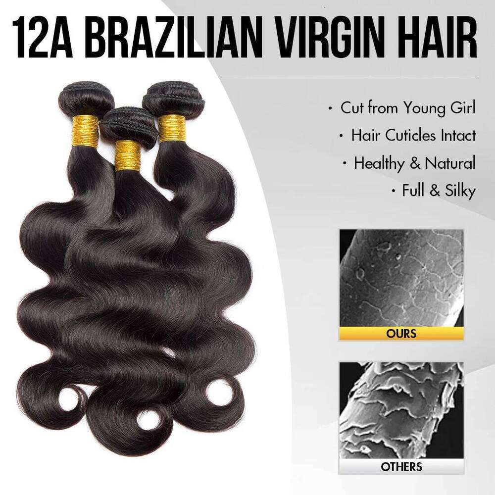 30 32 Inch Body Wave 3/4 Brazilian Maxine Natural Wavy Weave Human Hair Bundles Extensions Tissage For Women