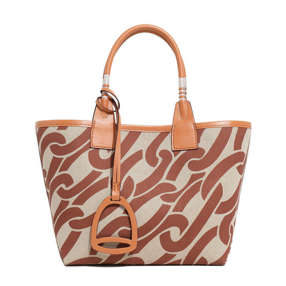 2025 New Canvas Printed Tote Fashion Garden Textured Shoulder Women Handmade Love Horse Home Women's Bag