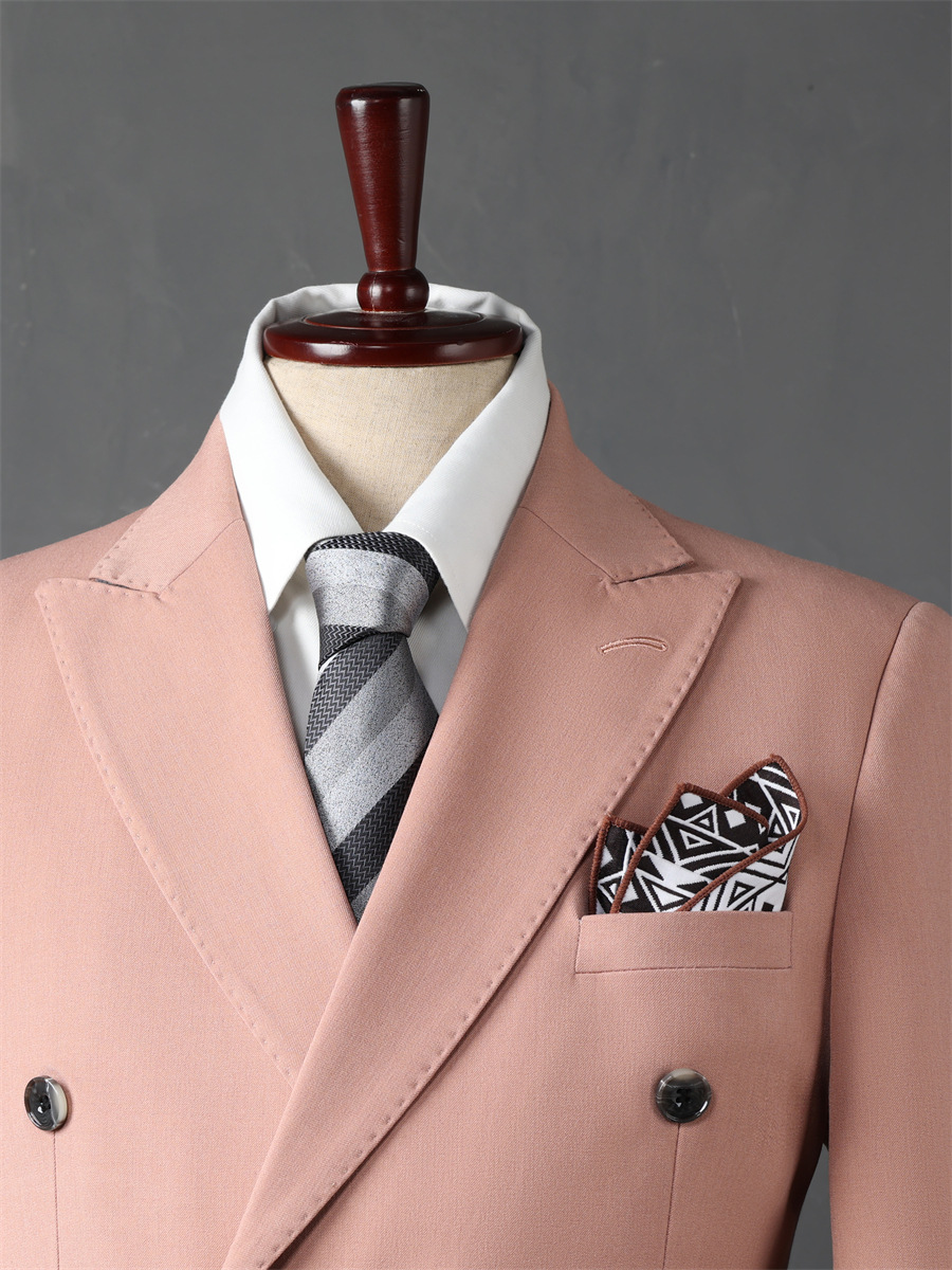 H739Men's slim three-piece suit professional business trend suit wedding dress best man
