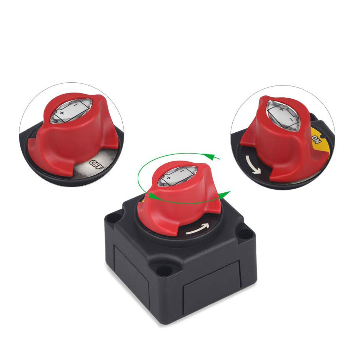 Battery isolation relay, 300A 12V battery isolation disconnect switch, suitable for marine RV ATV vehicles