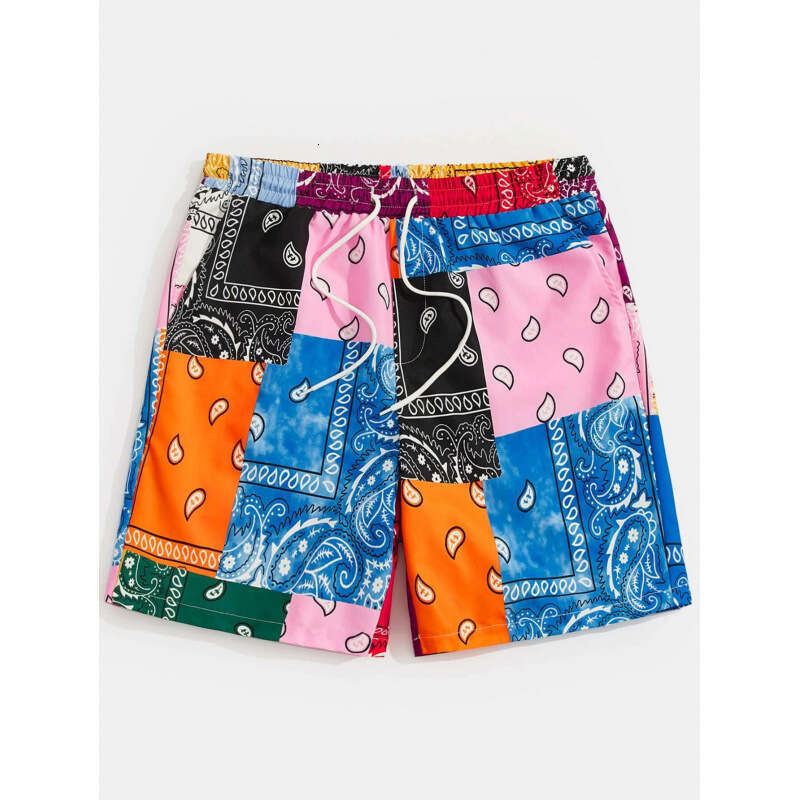 New Mesh Beach Shorts Casual Men's Wear 3D Digital Printing 2025