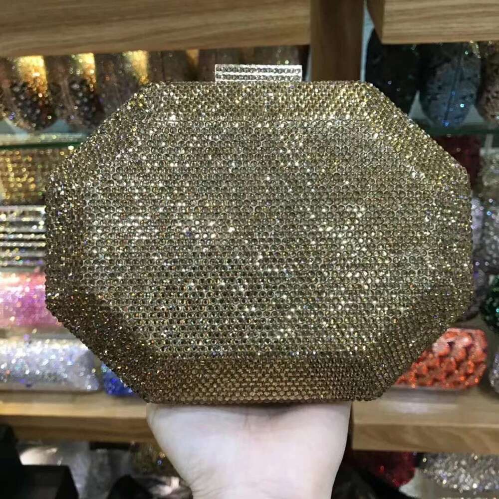 Women Navy Blue Crystal Clutch Purse Orange/Green/Gold Rhinestones Evening Wedding Handbags Bridal Dia Clutches Bags