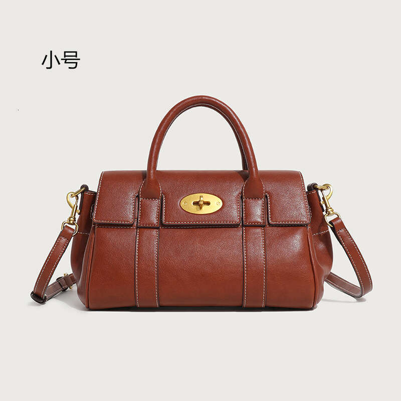 Vegetable Tanned Leather Handbag 2024 New Commuter Tote Women's Simple Briefcase Large Capacity Shoulder Bag