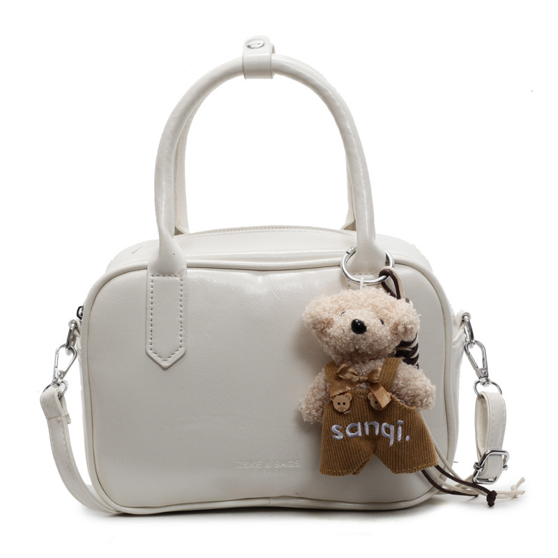 designer High-End Bowling Bag 2025 New Simple Boston Handbag Versatile Shoulder Crossbody Small Square Bag