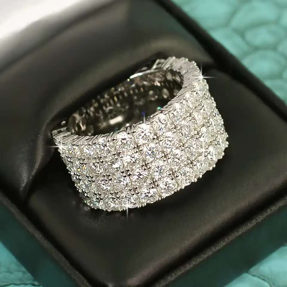 Men Jewelry Christian Cross Rings VVS Moissanite Diamond Hip Hop Custom Silver Luxury Iced Out Moissanite Ring