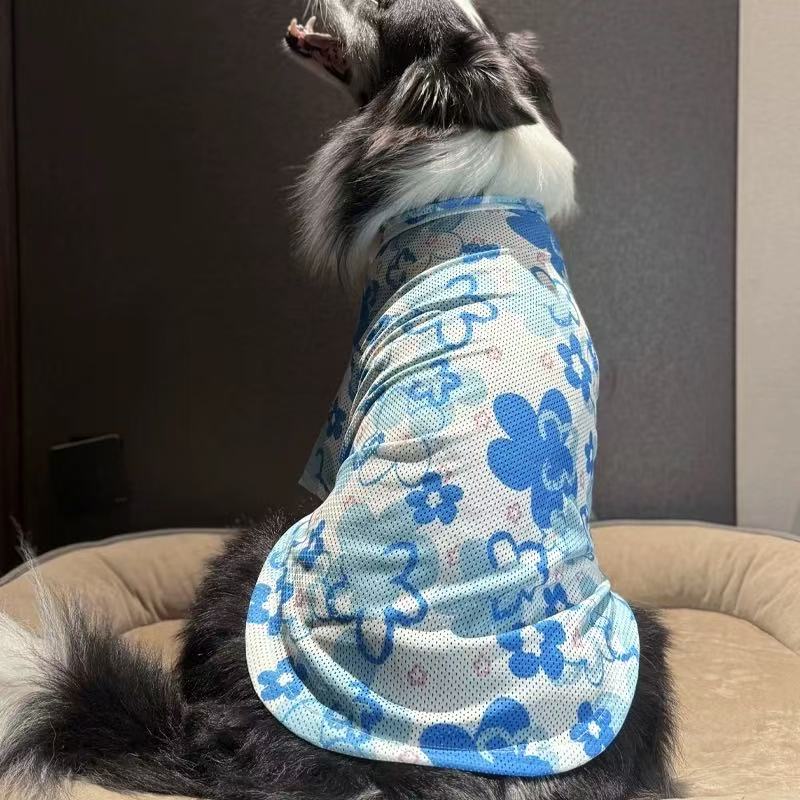 T00421 Border Collie summer thin mesh clothes for medium and large dogs breathable air conditioning anti-cold clothes Labrador clothes