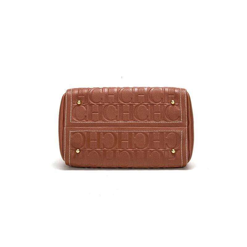 Large CH Womens Handbag with Letter Print & Secure Lock - Elegant Solid Color Designer Purse