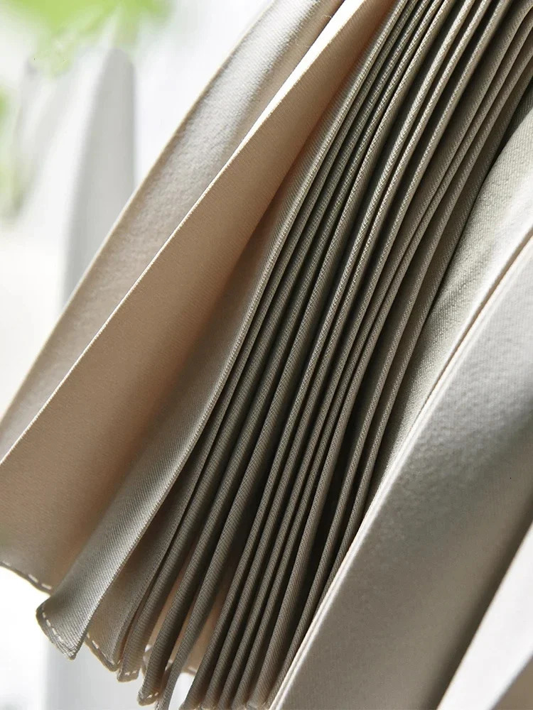 er Women Spring Autumn Elegant Chic Solid Pleated Skirt High Waist Fashion With Elastic Female C-035 250529