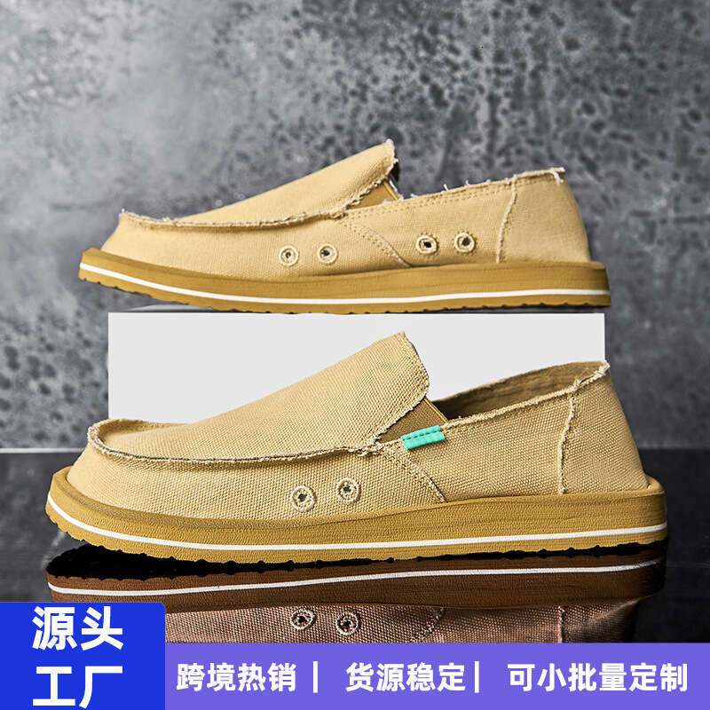 Plus Size New Summer Men's Casual Slip-On Lazy Lightweight Large Sole Pull-On Fisherman Shoes for Men