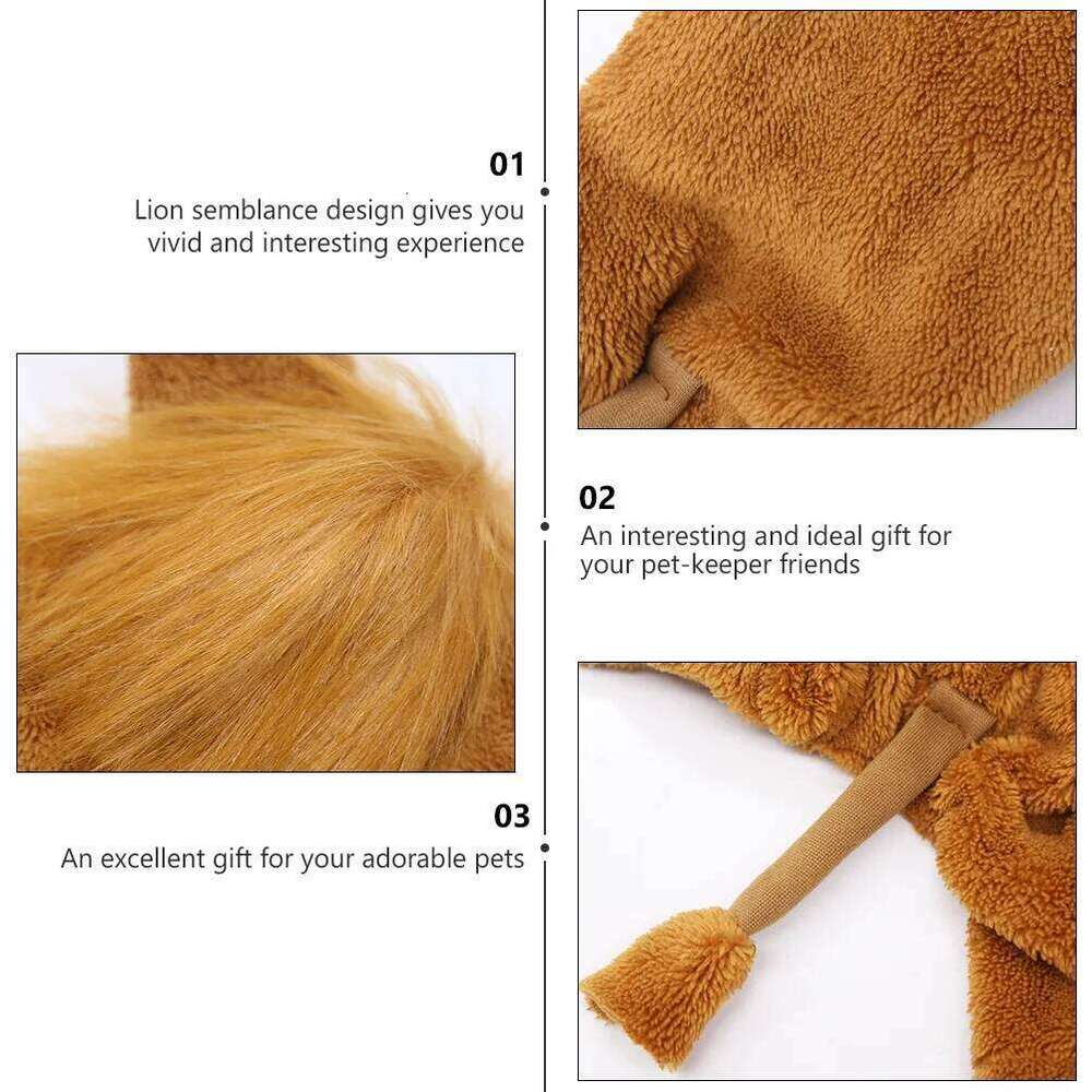Lion Clothes Halloween Costume Dog Flannel Supplies Apparel Durable Practical Use Christmas Photo Pet Keeper