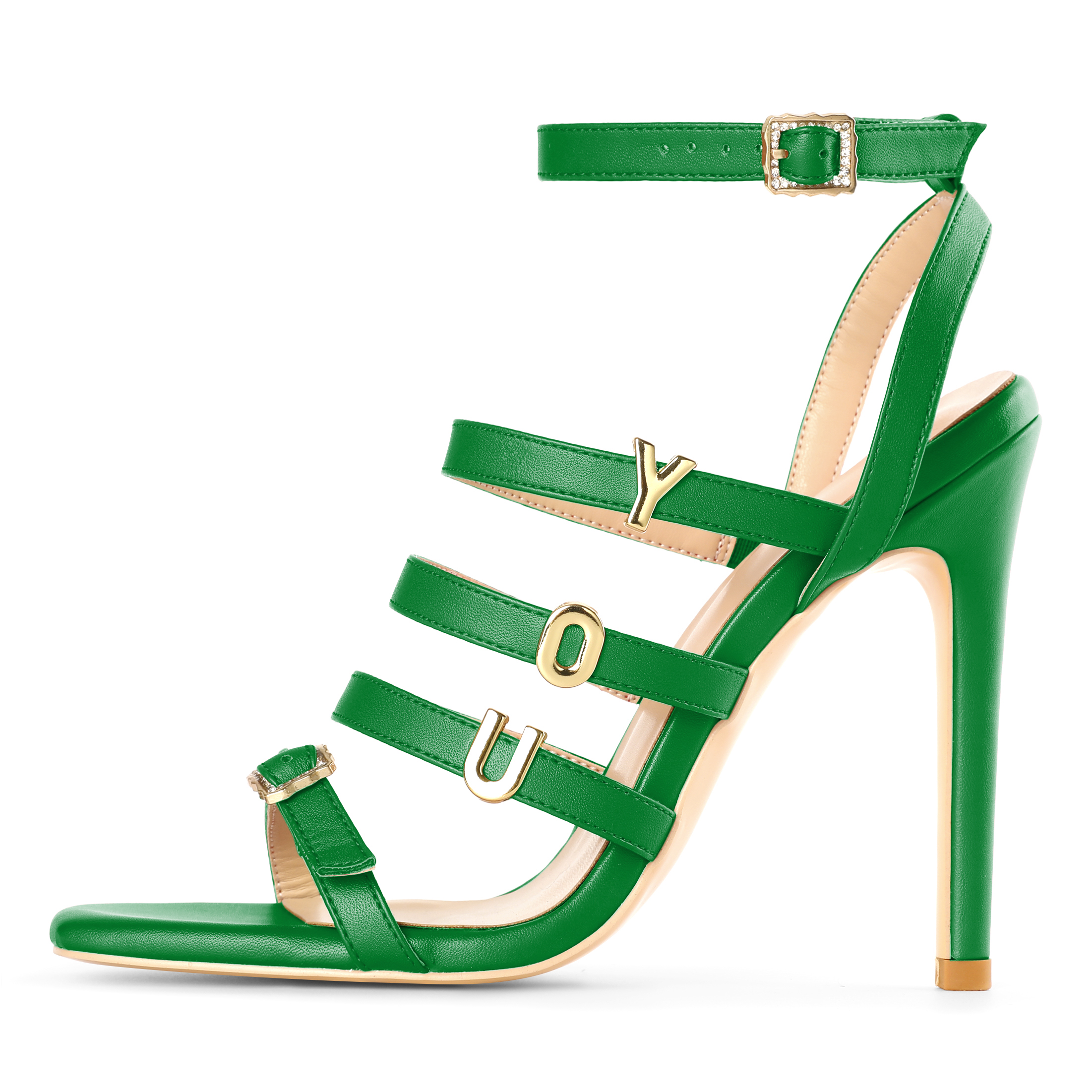 Zamikoo Heeled Sandals Strappy Sandals Open Square Toe Ankle Strap Heels for women High Heel Sandals Party Dance Event