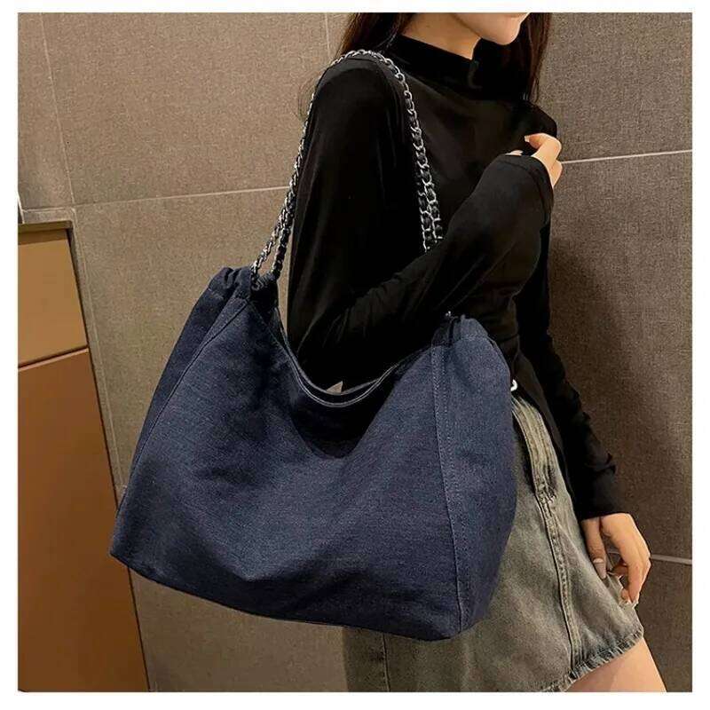 Hot Selling Denim Female Large-Capacity New Spring And Summer Hundreds Of Hobo Chain Shoulder Bag Senior Sense Tote Bags Designer Bags