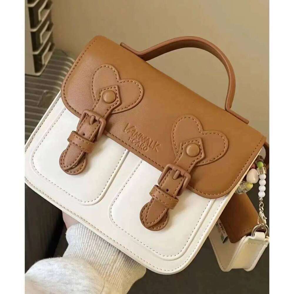 Miyagawa Japanese Cute Shoulder Retro Small Square Women's 2023 New College Style Versatile Crossbody Bag